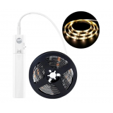 LED juosta 5V 2.4W/m nehermetiška IP20 šaltai balta 1m su judesio jutikliu